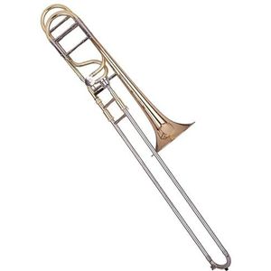 Bes Tot F Tenortrombone Gelakte Gouden Body Witkoperen Wisselbuistrombone Met Koffer Trombone Voor Beginners