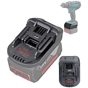 TPDL BS18MT accu-adapter voor Bosch Professional 18V systeem GBA accu, adapter converter voor Makita 18V lithium batterijgereedschap, vervanging voor BL1850 BL1840 BL1830 BL1820 BL1815N gereedschap