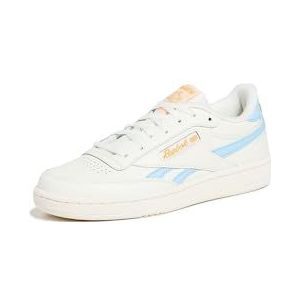 Reebok Women's Club C Revenge Sneaker, Chalk/Chalk/Soft Blue, 8.5