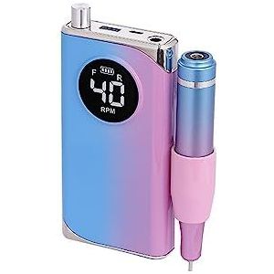 Elektrische nagelvijl, 40000 RPM nagelboormachine, draagbare elektrische nagelschuurmachine for manicure-freesset, gellakverwijderaargereedschap voor zowel natuurlijke als kunstnagels (Color : Gradie