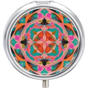 Ronde pillendoos 3 compartimenten draagbare medicijnpillendoos één maat pillendoos voor zakpillenorganisator en vitaminecontainers voor reizen