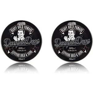 Dapper Dan Heavy Hold Pomade, Superior Hold Mens Hair Styling Product, 2 x 100 ml
