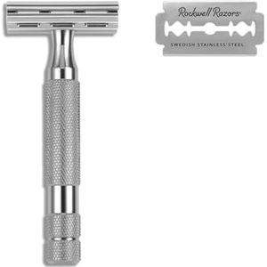 ROCKWELL RAZORS Klassiek scheerapparaat Rockwell 2C glanzend chroom, effen, 1 unidad (verpakking van 1)