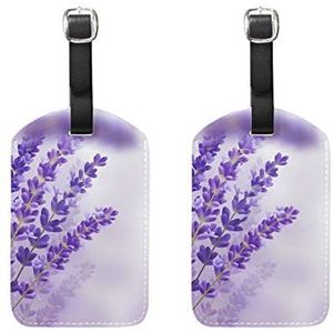 Bagage Labels, Lavendel Takken Print Bagage Bag Tags Reizen Tags Koffer Accessoires 2 Stuks Set