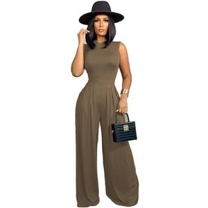 yk8fass Eendelig pak wijde pijpen broek xj-1054 (XL, koffie)