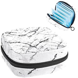 Maandverband Opbergtas,Draagbare maandverband Opbergzak,Stone crack, Meerkleurig, 4.7x6.6x6.6 in/12x17x17 cm