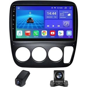 Android autoradio 2 Din geldt voor Honda CR-V CRV 1995-2001 met Draadloze Carplay Android Auto GPS Navi WiFi 9 inch met Bluetooth FM/RDS+ Achteruitrijcamera/Stuurwielbediening(C10 Pro)