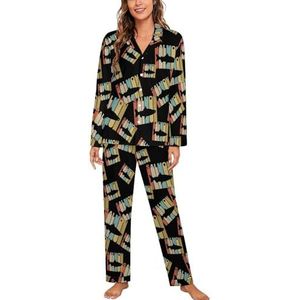 Vintage Stijl Zalm Lange Mouw Pyjama Sets Voor Vrouwen Klassieke Nachtkleding Nachtkleding Zachte Pjs Lounge Sets