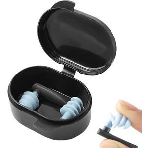 Oordopjes voor zwemmen - siliconen surfoordopjes | 4-laags waterdicht ontwerp | Comfortabele zwemoordopjes voor volwassenen perfect voor douchen zwemmen | Geluidsisolatie ruisonderdrukking