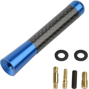 Audio- & videoantennes voor auto Universele autodakantenne van koolstofvezel, 3,5 cm, 8 cm, 12 cm, zwart, rood, blauw, kleurrijke radioantenneset, stylingaccessoires Auto-antenne(Blue,8cm)