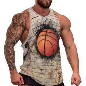 Embedded Basketbal Honkbal En Voetbal Mannen Tank Top Grafische Mouwloze Bodybuilding Tees Casual Strand T-Shirt Grappige Gym Spier