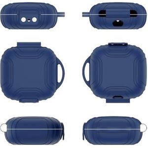 Zachte siliconen beschermhoes anti-kras schokbestendige oortelefoon cover effen kleur hoofdtelefoon accessor beschermer voor Shokz OpenFit Air T511 (blauw)