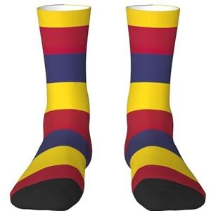 Evengigy Vlag van het Koninkrijk Hawaï Grappige Sokken Crazy Fashion Cool Gepersonaliseerde Zachte Crew Sokken voor Mannen Vrouwen Unisex, Wit, One size