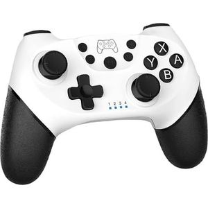 Octronic Pro Controller - geschikt voor Nintendo Switch - bluetooth game controller - wit/zwart