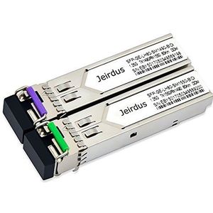 Jeirdus voor Open Schakelaar 1.25G SFP Module BIDI WDM Zendontvanger 80KM Simplex LC DDM (1Pair)