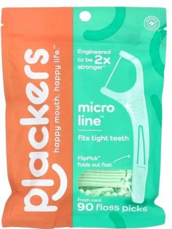 Plackers Tandheelkundige flossers Micro Mint - 90 Count