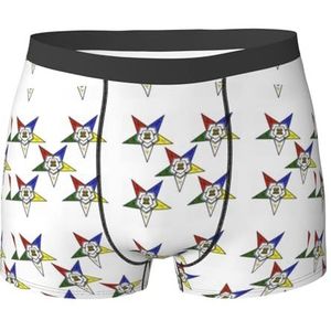 ZJYAGZX Stars Eastern Stars Print Boxerslips voor heren - comfortabele onderbroek voor heren, ademend, vochtafvoerend, Zwart, M