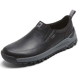 Dunham Heren Glastonbury Slip on Sneaker, zwart leer/suède, 8 UK, Zwart Leer Suède, 8 UK XX-Wide