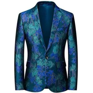 Pegsmio Klassieke blazer voor heren, met print, voor feest, zakelijk, bruiloft, Alleen En8 Blazer, XL