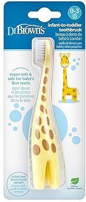 Dr. Brown's HG060 Tandenborstel voor peuters,geel/bruin