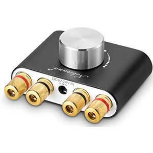 Nobsound HiFi-Stereo-versterker, bluetooth 5.0, digitaal, 2.0 kanaals, 50W ×2 versterker draadloze audio-ontvanger met voeding (zwart)