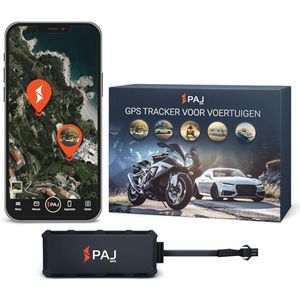 PAJ Mini GPS Tracker voor motorfietsen en voertuigen - 4G - Directe verbinding 9-75 V, live tracking via app, alarmmeldingen