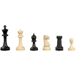 Philos 2015 - schaakfiguren Nerva, koningshoogte 95 mm, kunststof, zw. / crème, in plastic zak