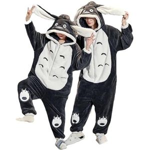 HULG Volwassen Onesie, Dierenkostuum, Unisex Onesies Pluche Halloween Cosplay Pyjama Party Eendelig Nachtkleding, Heren, 3XL