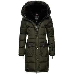 Navahoo Sinja Warme gewatteerde winterjas voor dames, S-XXL, olijfgroen, XXL