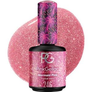 Pink Gellac Gellak - 246 Mermaid Pink 15 ml - UV Gel Nagellak Roze - Eenvoudig aan te brengen Nagellak voor 14 Dagen Salonkwaliteit - Veganistische Gellak gemaakt in Nederland