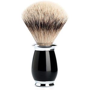 MÜHLE - Scheerpenseel - Purist Serie - Silver Spitse dakszupf - Edelhars zwart