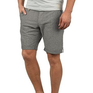 Blend BHSergio Chino shorts voor heren, bermuda, korte broek met ruitpatroon, regular fit, zwart (70155), M