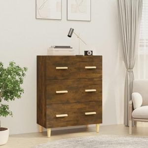 FSJIELW Huis & Tuin-Dressoir Gerookt Eiken 70x34x90 cm Engineered Wood-Furniture Choice