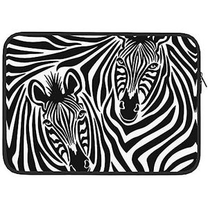 Zebra Print Laptop Sleeve Case Waterdichte Computer Tas Notebook Beschermende Tas Voor Vrouwen Mannen