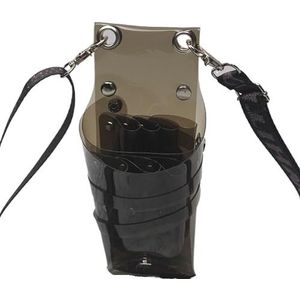 Kapperstas, gereedschapstas, waterdichte transparante pvc-schaartas, salonhouder, opbergtas, heuptas, schaar-kappersgereedschap, schoudertas (zwart 1)