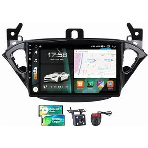 Android 13 GPS-Autoradio voor Opel Corsa E 2015-2019 9 inch Touchscreen met Bluetooth 5.0/SWC/FM RDS DAB+ Radio/Carplay Android Auto/DSP Video Stereo Speler + DVR Achtercamera(NF-6)