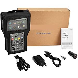 Satellietzoeker, V8 Finder Max Handheld Combo Meter DVB-S/S2/S2X Ondersteuning H.264 / H.265 7.4V/4000mAh Li-ion Batterij Satellite Finder Multifunctionele Digitale Satellietmeter