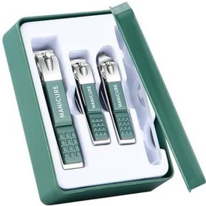Nagelknipper Combo Set Hoogwaardige Huishoudelijke Vingernagelknippers Mannen en Vrouwen Universele Trimmen Gereedschap Eenvoudig Draagbaar Nagelgereedschap (Groen A 4 stuks)