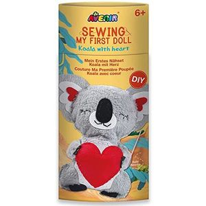 Avenir knutselset voor het maken van een pluche dier, koala-vorm, 23 cm, bevat garen, vulling en plastic naald om te breien, vanaf 6 jaar, Avenir knutselset voor je kinderen