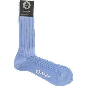 Coolorfool Mannen en Vrouwen Luxe Fijne Sokken 100% Katoen lichtblauw T41/42