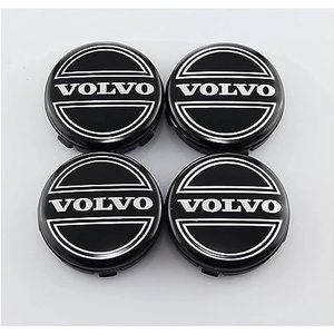 4 stuks wieldoppen voor Volvo C30 C70 S40 V50 S60 V60 V70 S80 XC90 64mm auto wielnaafdoppen vervangende naafdoppen stickers