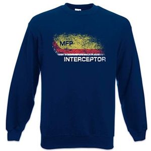 Urban Backwoods Inter I Main Force Patrol Logo Heren Sweatshirt Pullover Sweater Blauw Maat XL