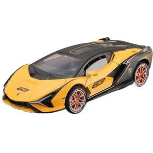 For 1:32 Supercar Lightning Simulatie Legering Automodel Collectie Ornamenten For Jongens En Kinderen(Yellow)