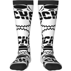 Hockey volwassen grappige 3d sokken crew sokken nieuwigheid sokken gag geschenken, zachte gezellige sokken., 2 Zwart-1, Eén Maat