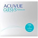 ACUVUE Oasys 1-Day daglenzen helpen het gevoel van vermoeide en droge ogen te verminderen, dagelijkse contactlenzen met -7 dpt en BC 9, uv-bescherming en comfortabel draaggevoel, 90 lenzen