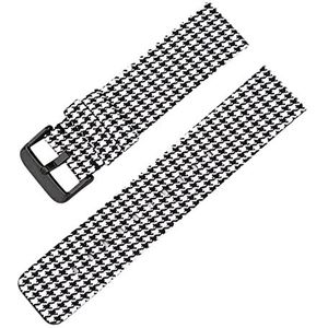 Horlogebandjes voor mannen en vrouwen, horlogeband 12-22 mm heren dames snoepkleur geweven nylon canvas horlogeband vervanging elegante zweetabsort horlogeband (Color : Type 1 black Clasp, Size : 18