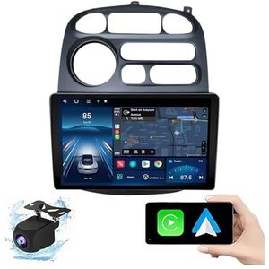 Android 14.0 2 Din Autoradio 9"" Touchscreen Auto Stereo voor JAC Refine/Hyundai Starex 1997-2007 met Draadloze Carplay Android Auto GPS navigatie AHD Omgekeerd beeld Stuurwielbediening(P1(1G+32G))