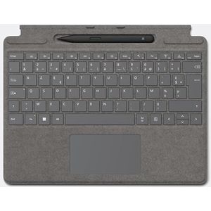 Microsoft Surface Pro Signature Keyboard with Slim Pen (for Surface Pro 8, 9, X) (AZERTY French) Platinum (Refurbished)