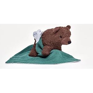 Käthe Kruse Billi Bear Knuffelhanddoek, ecologisch knuffeldier, 23 cm, Oeko-Tex® katoenen badstof, voor kinderen vanaf 0 maanden