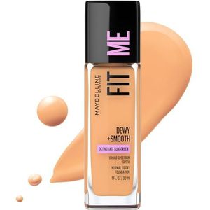 Maybelline New York Fit Me Dewy + Smooth Foundation Make-up, Soft Tan, 1 fl. oz (1 Fl. Oz)